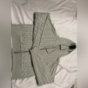 Brandy Melville cable knit zip up